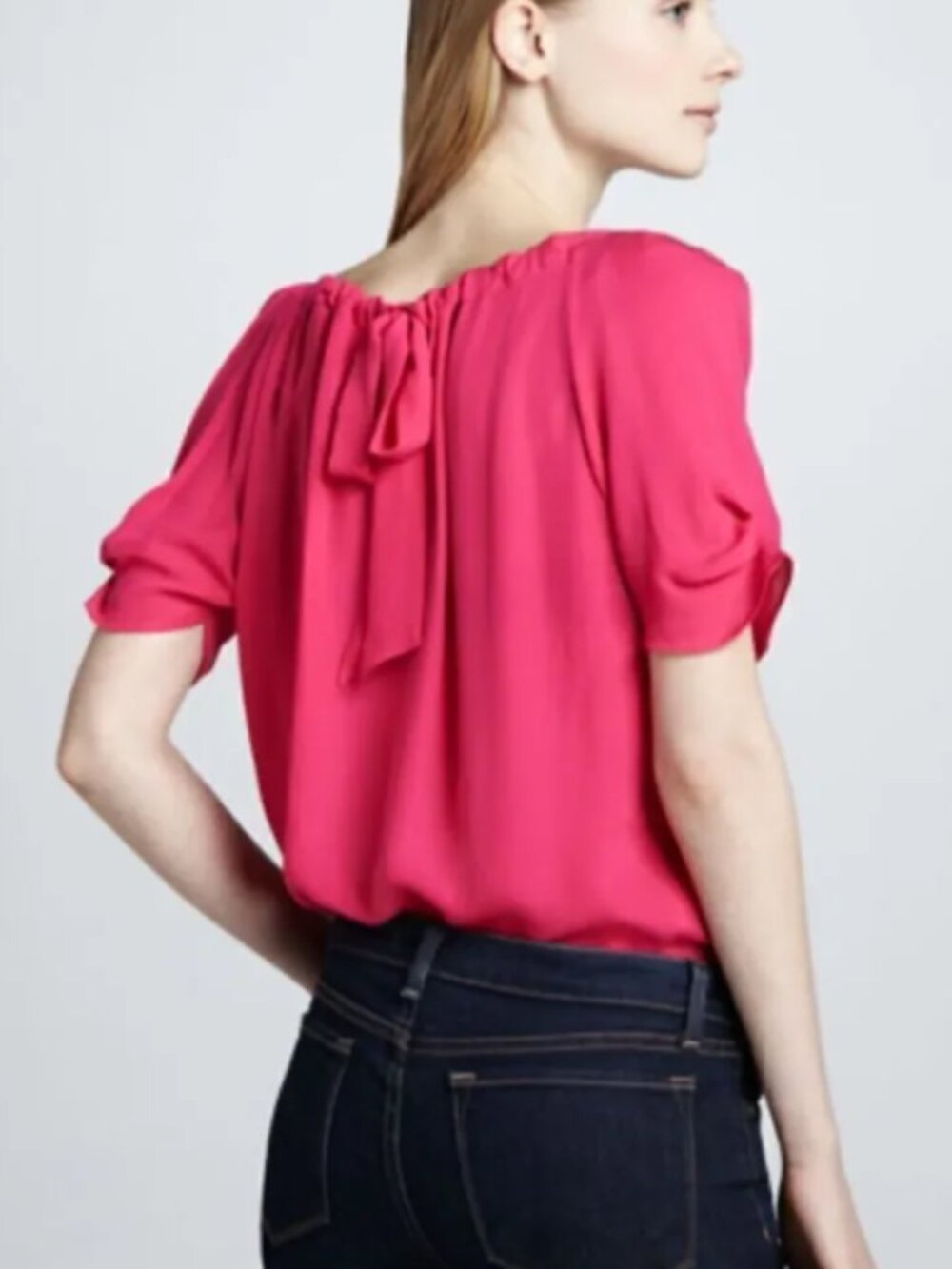 NWT Joie Eleanor Blouse Bougainvillea 100% SILK